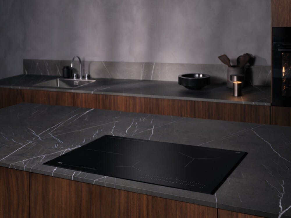 AEG NIK85M00AZ 6000 Piano cottura a induzione 80 cm, 5 zone con Doppio Bridge, Hob2Hood, SaphirMatt