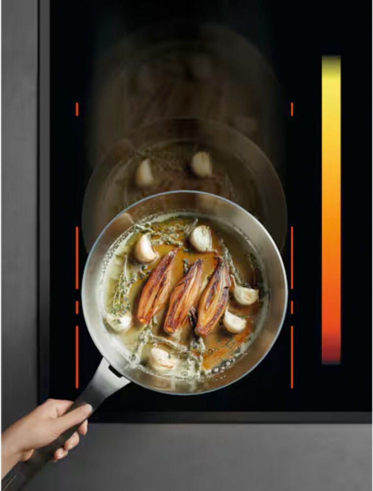 AEG NIK95I00FB 6000 FlexBridge Piano cottura ad induzione 91 cm, 5 zone FlexiBridge, PowerSlide, Hob2Hood, nero