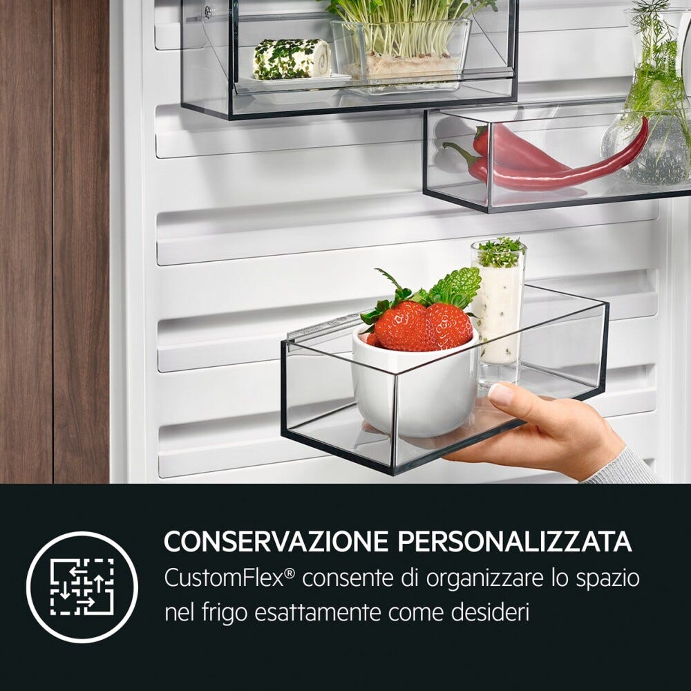 AEG NSC6M191ES 6000 Frigorifero con congelatore da incasso TwinTech® Total No Frost, 269 L, classe E