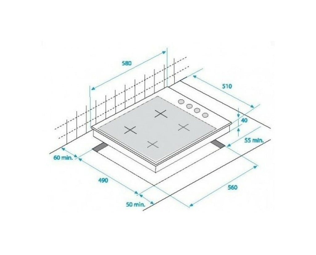 Beko HIGG 64123 SW Piano cottura a gas cm. 61 - bianco