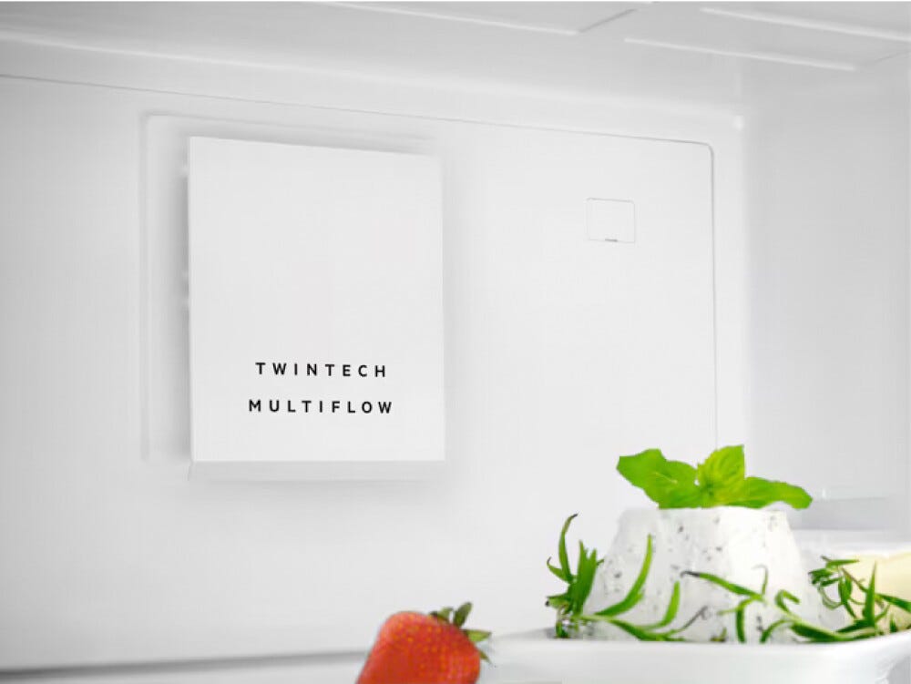 AEG ORC6M481EL Serie 6000 TwinTech Frigorifero con congelatore a libera installazione cm. 70 h. 192 - lt. 481 - nero