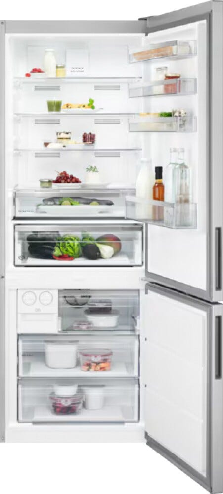 AEG ORC6M481EX Serie 6000 Frigorifero con congelatore a libera installazione cm. 70 h. 192 - lt. 481 - inox
