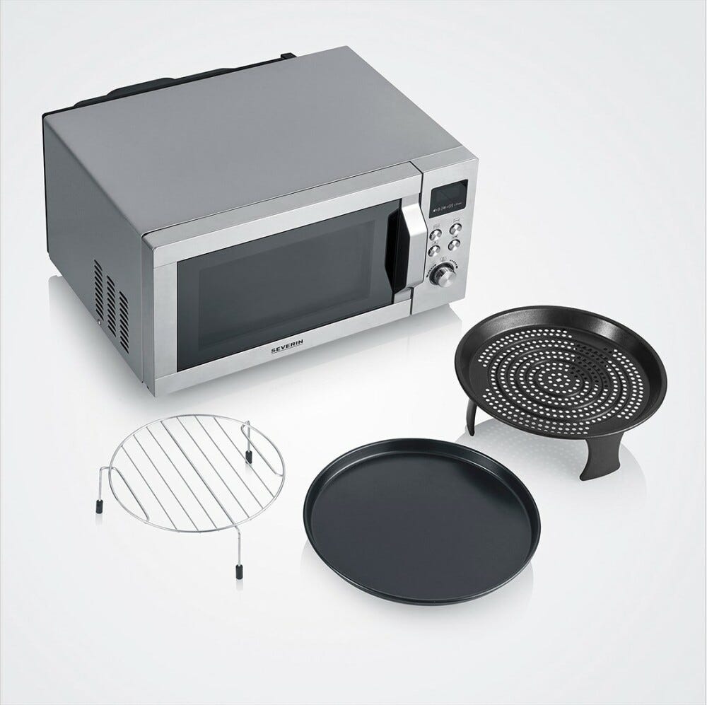 Severin MW 7918 CrispyWave Forno microonde cm. 49 - argento