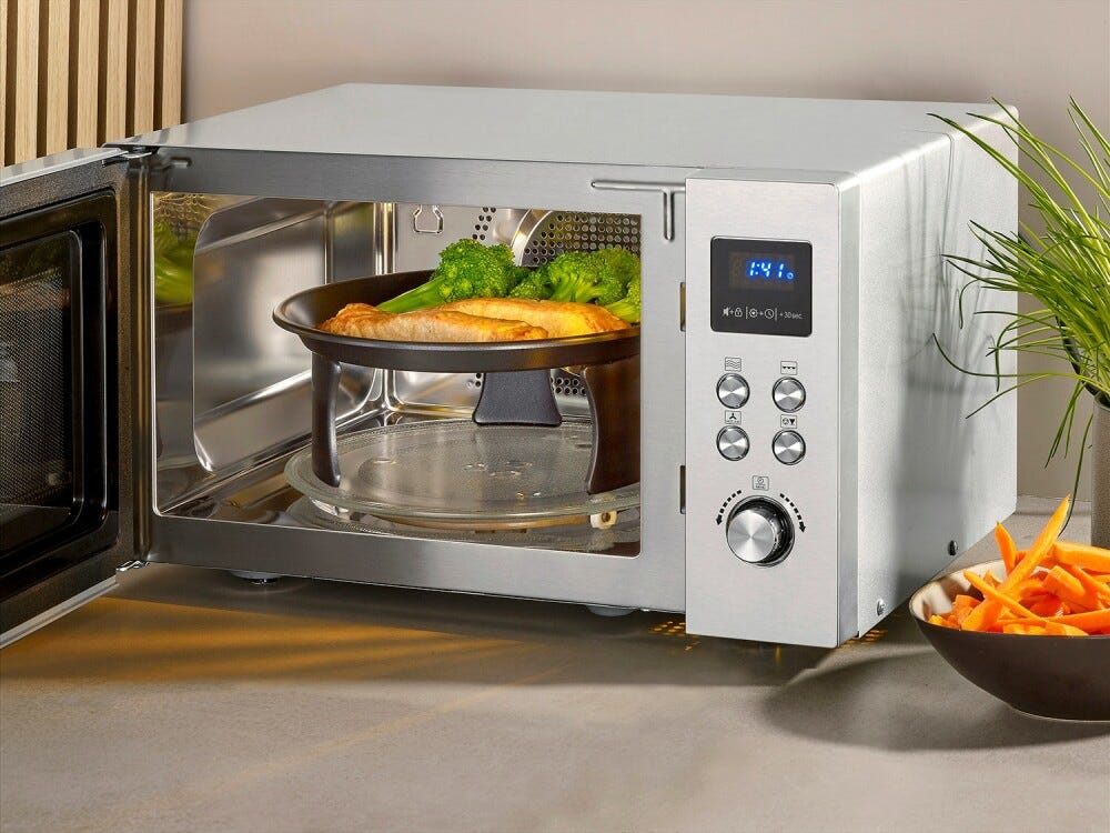 Severin MW 7918 CrispyWave Forno microonde cm. 49 - argento