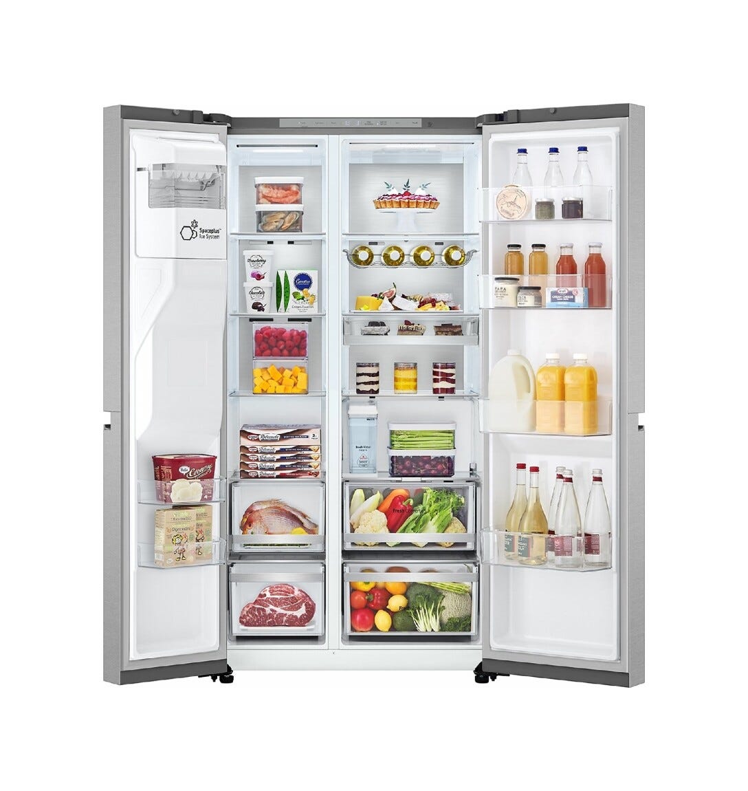LG GSLE91MBAC Frigorifero con congelatore side by side cm. 91 h. 179 - lt. 628 - metallo