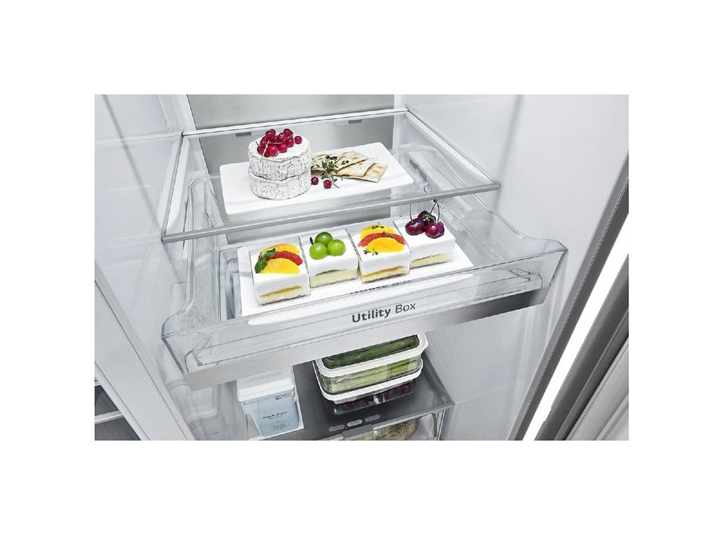 LG GSLE91MBAC Frigorifero con congelatore side by side cm. 91 h. 179 - lt. 628 - metallo