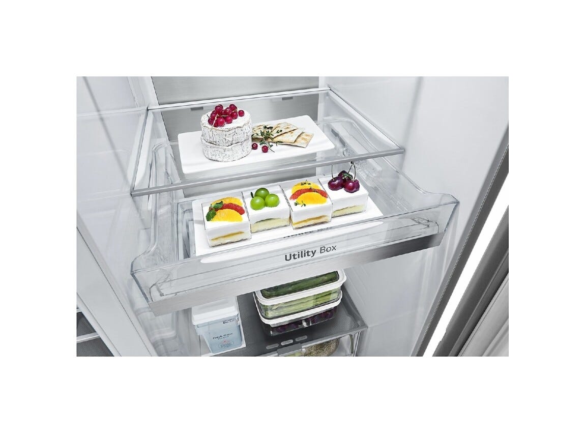 LG GSLE91MBAC Frigorifero con congelatore side by side cm. 91 h. 179 - lt. 628 - metallo