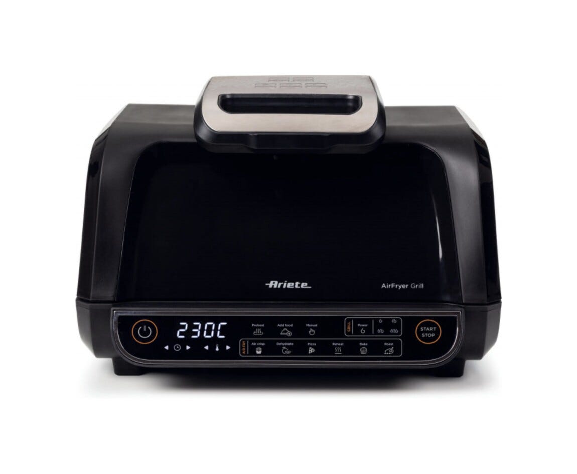 Ariete 4635 Air Fryer Grill Friggitrice ad aria e grill - 8 lt - nero