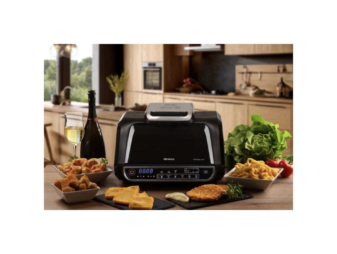 Ariete 4635 Air Fryer Grill Friggitrice ad aria e grill - 8 lt - nero