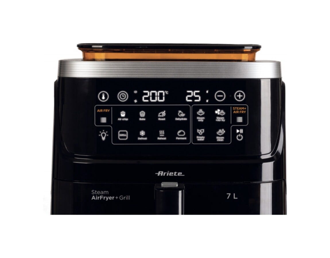 Ariete 4636/00 Friggitrice ad aria con funzione vapore - 7 lt - nero