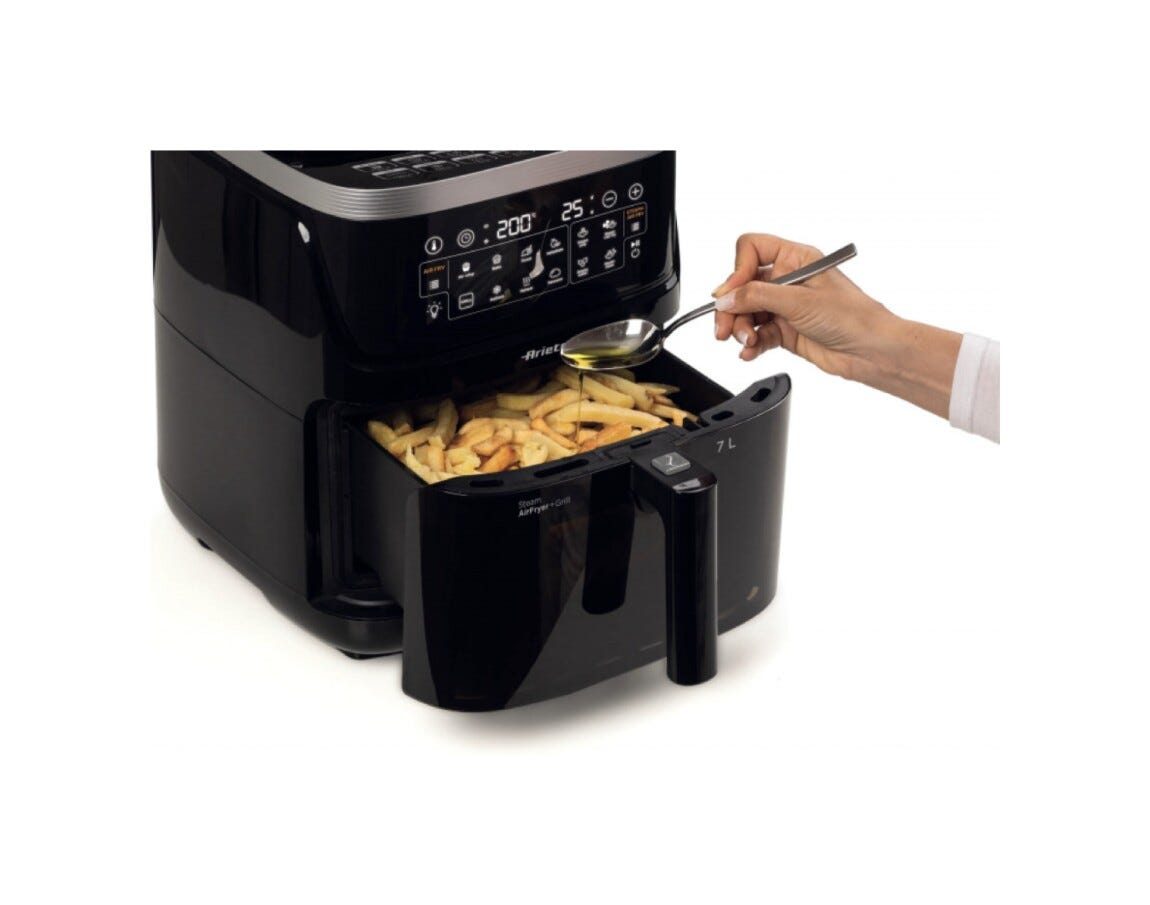 Ariete 4636/00 Friggitrice ad aria con funzione vapore - 7 lt - nero