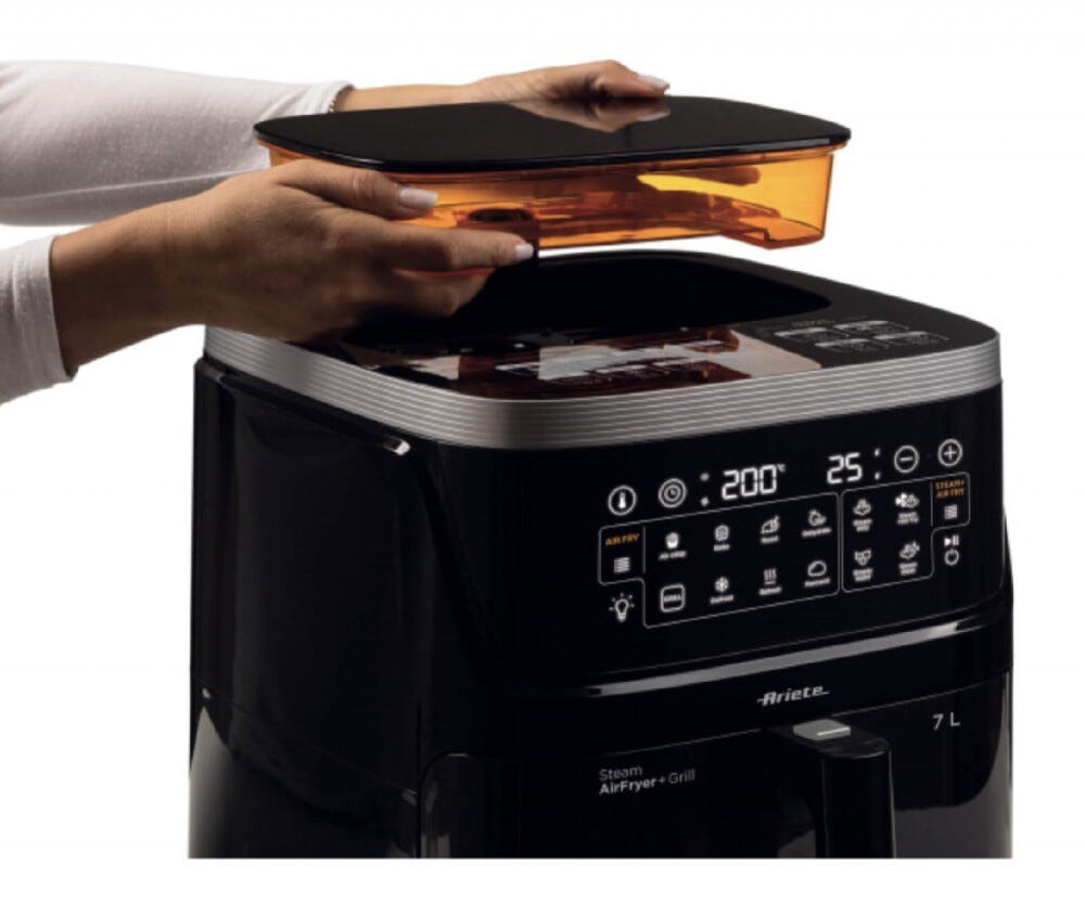Ariete 4636/00 Friggitrice ad aria con funzione vapore - 7 lt - nero