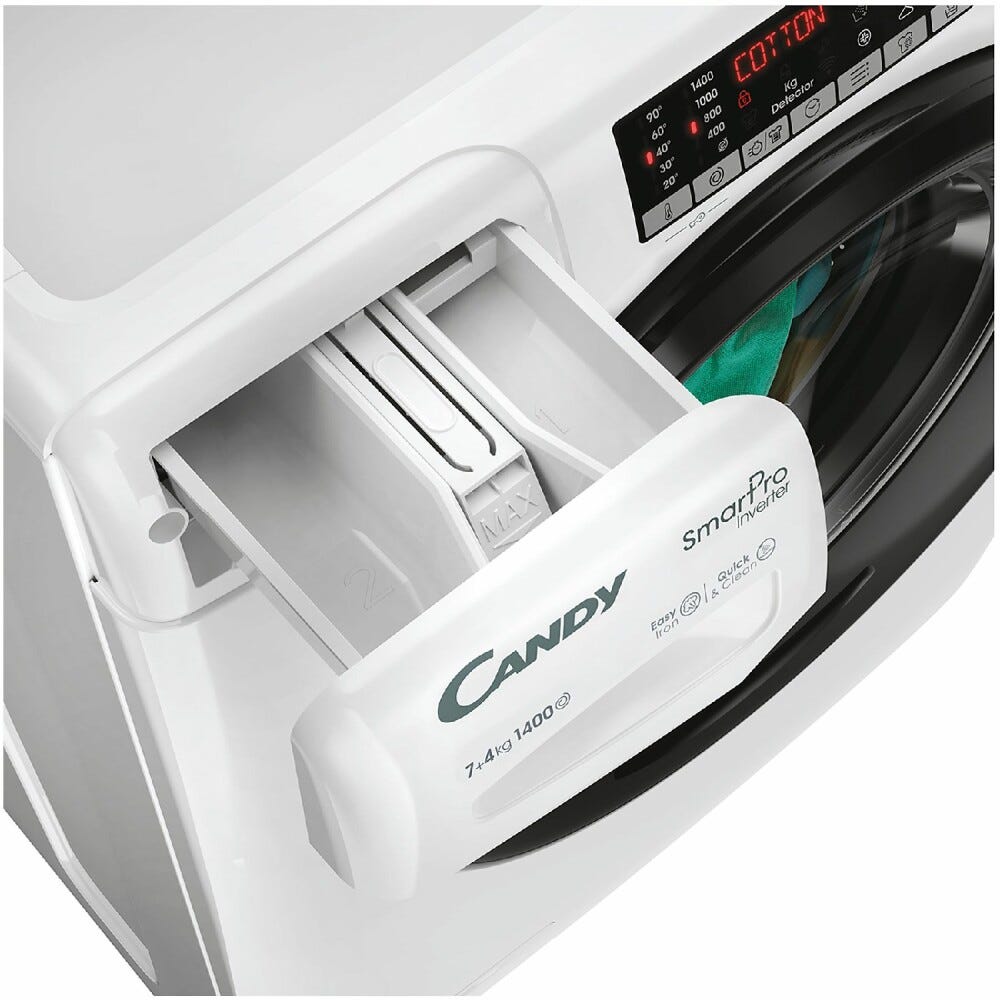 Candy CSOW 4746TWMB5-S Smart Pro Inverter Lavasciuga slim cm. 60 - profondità 45 - lavaggio 7 - asciugatura 4 - bianco