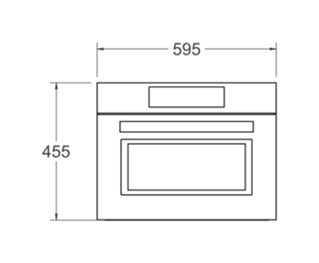 Bertazzoni FMOD4077MTB1 Modern Forno combinato microonde da incasso cm. 60 h. 45 - vetro nero