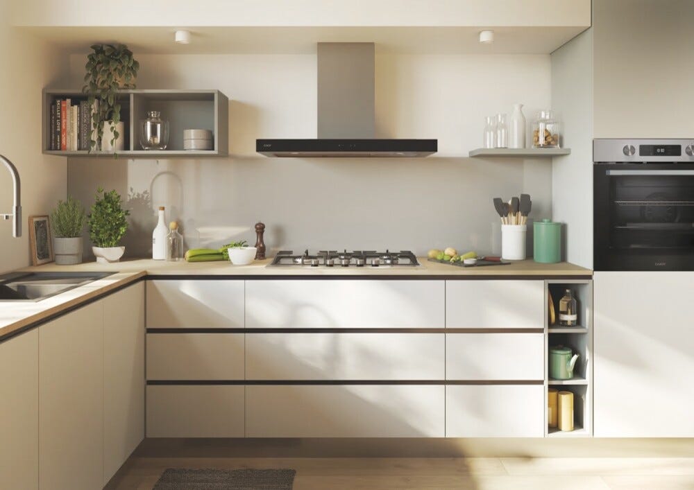 Candy CHG7WL4WTX Moderna Piano cottura a gas cm. 75 - inox