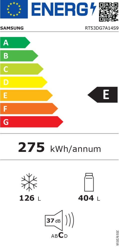 Samsung RT53DG7A14S9EF Serie 7300 AI Frigorifero con congelatore a libera installazione cm. 79 h. 185 - lt. 530 - metal inox
