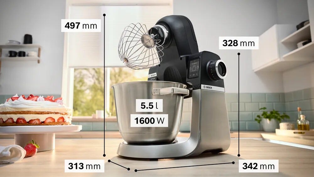 Bosch MUMS6ZS17 6 Robot da cucina multifunzione - 5,5 lt - nero / acciaio spazzolato