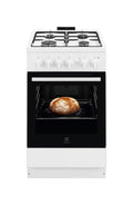 Electrolux LKG500013W Cucina da accosto cm. 50 - 4 fuochi gas + 1 forno a gas - bianco