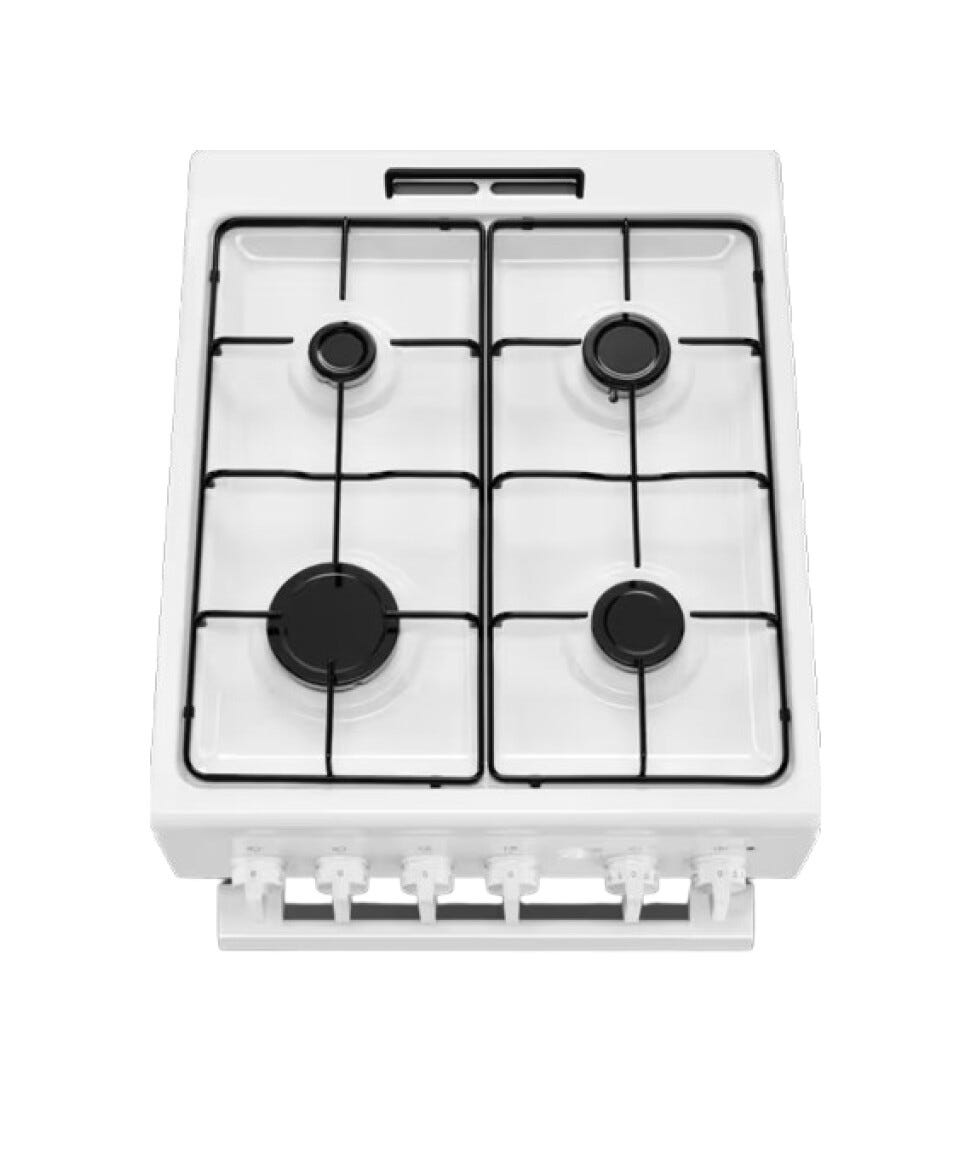 Electrolux LKG500013W Cucina da accosto cm. 50 - 4 fuochi gas + 1 forno a gas - bianco