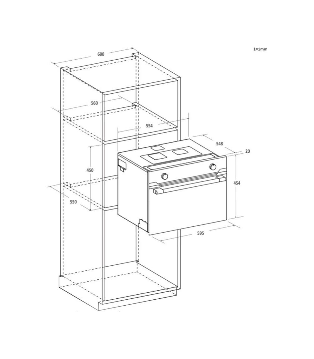 Candy CA4MWNSB6N 800 Forno combinato microonde cm. 60 h. 45 - nero