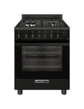 Glem SA66TMBK Specialista Cucina da accosto cm. 60 - 4 fuochi a gas - nero opaco