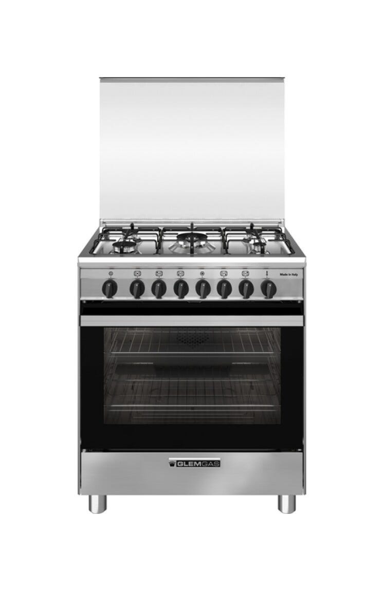 Glem SA765MI6 Specialista Cucina da accosto cm. 70 - 5 fuochi a gas - inox