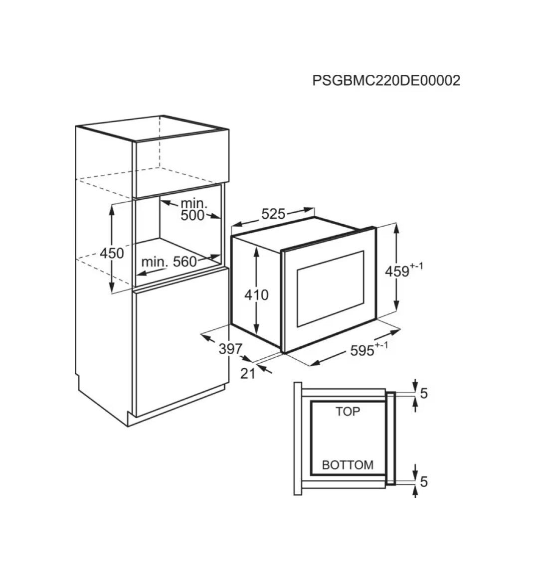 Electrolux KMFE264TEX Forno a microonde da incasso cm. 60 cm. 46 - nero