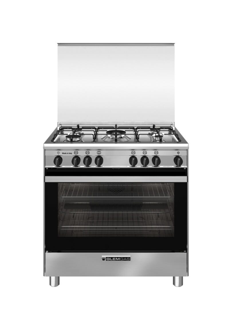 Glem SA865VI Specialista Cucina da accosto cm. 80 - 5 fuochi a gas - inox