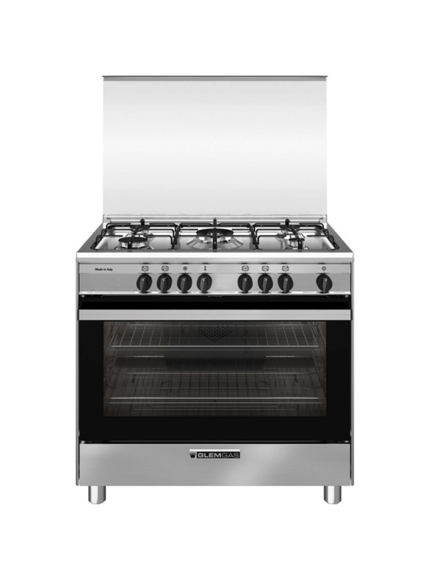 Glem SA965MI6 Specialista Cucina da accosto cm. 90 - 5 fuochi a gas - inox