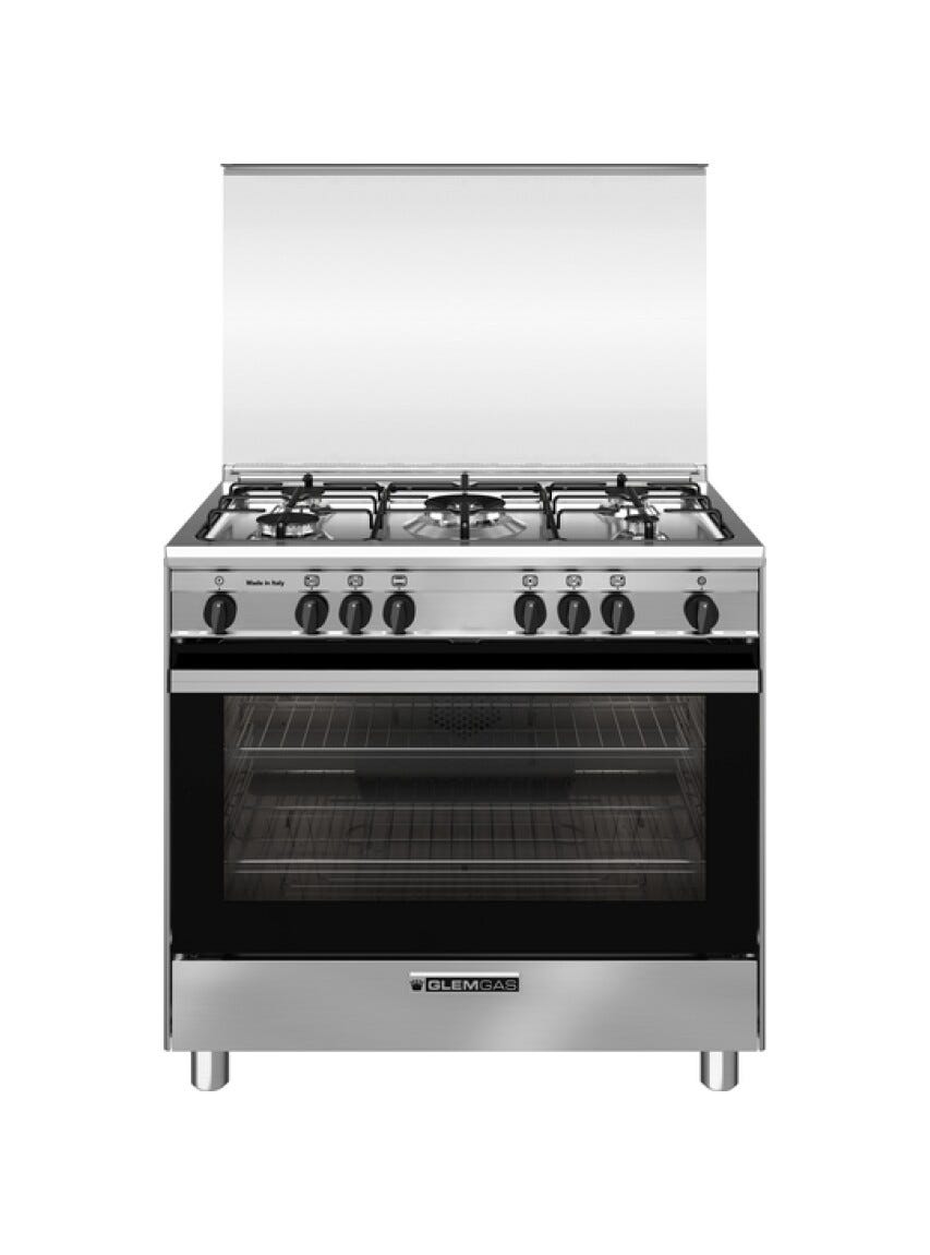 Glem SA965VI Specialista Cucina da accosto cm. 90 - 5 fuochi a gas - inox