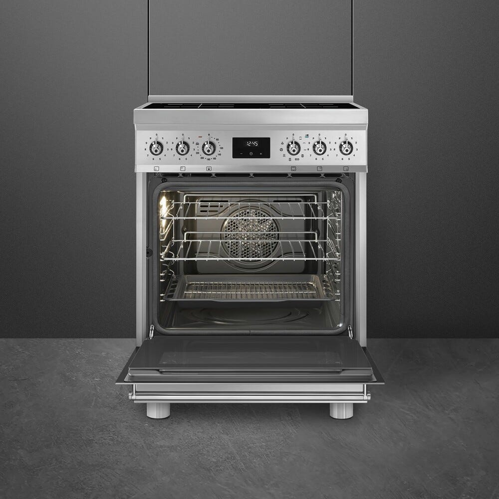 Smeg C6IPXM2 Classica Cucina da accosto cm. 60x60 - 4 zone induzione + forno elettrico pirolitico - inox