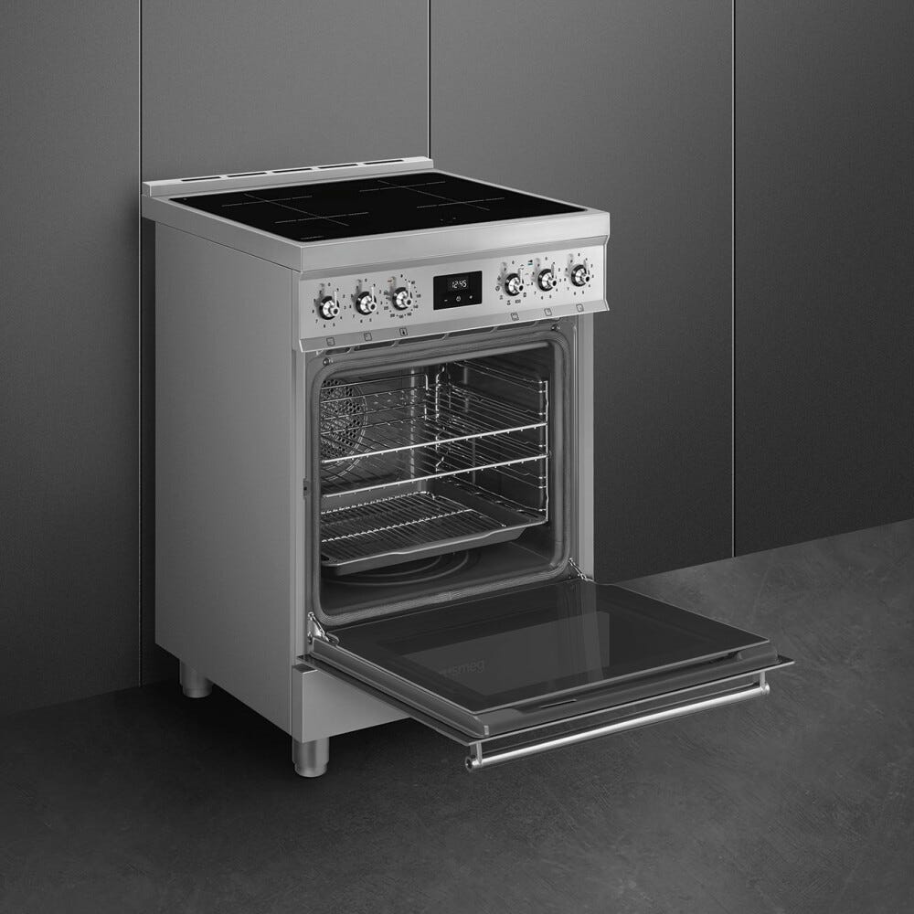 Smeg C6IPXM2 Classica Cucina da accosto cm. 60x60 - 4 zone induzione + forno elettrico pirolitico - inox
