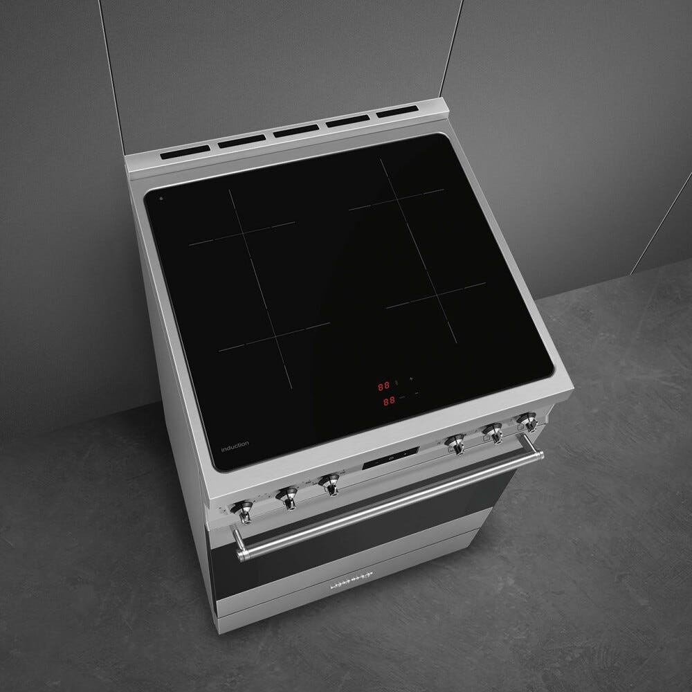 Smeg C6IPXM2 Classica Cucina da accosto cm. 60x60 - 4 zone induzione + forno elettrico pirolitico - inox