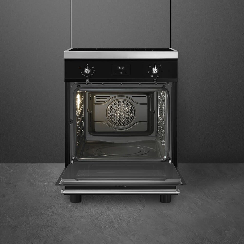 Smeg C6IMBLT2 Classica Cucina da accosto cm.60x60 - 4 zone induzione + 1 forno elettrico - nero