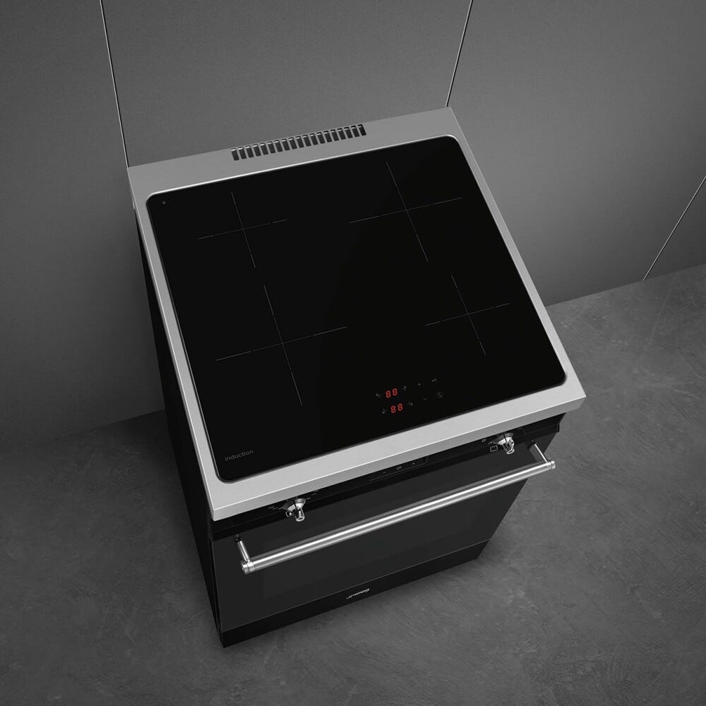 Smeg C6IMBLT2 Classica Cucina da accosto cm.60x60 - 4 zone induzione + 1 forno elettrico - nero