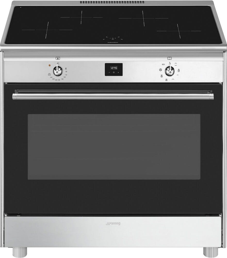 Smeg CG90CIXT Classica Cucina da accosto cm. 90x60 - 4 zone induzione + 1 forno elettrico - inox