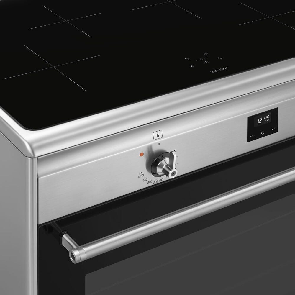 Smeg CG90CIXT Classica Cucina da accosto cm. 90x60 - 4 zone induzione + 1 forno elettrico - inox