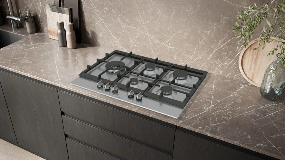 Siemens EC7A5SI90 iq500 Piano cottura a gas cm. 75 - inox