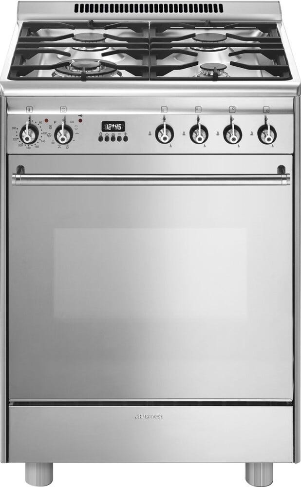Smeg GP61X9 Cucina da accosto cm. 60x60 - 4 fuochi a gas + 1 forno elettrico - inox satinato
