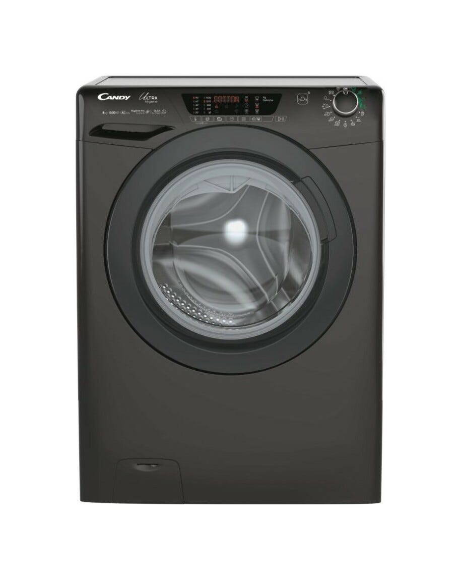 Candy HE1584TWMBB6-S Lavatrice cm. 60 - capacità 8 kg - nero lucido