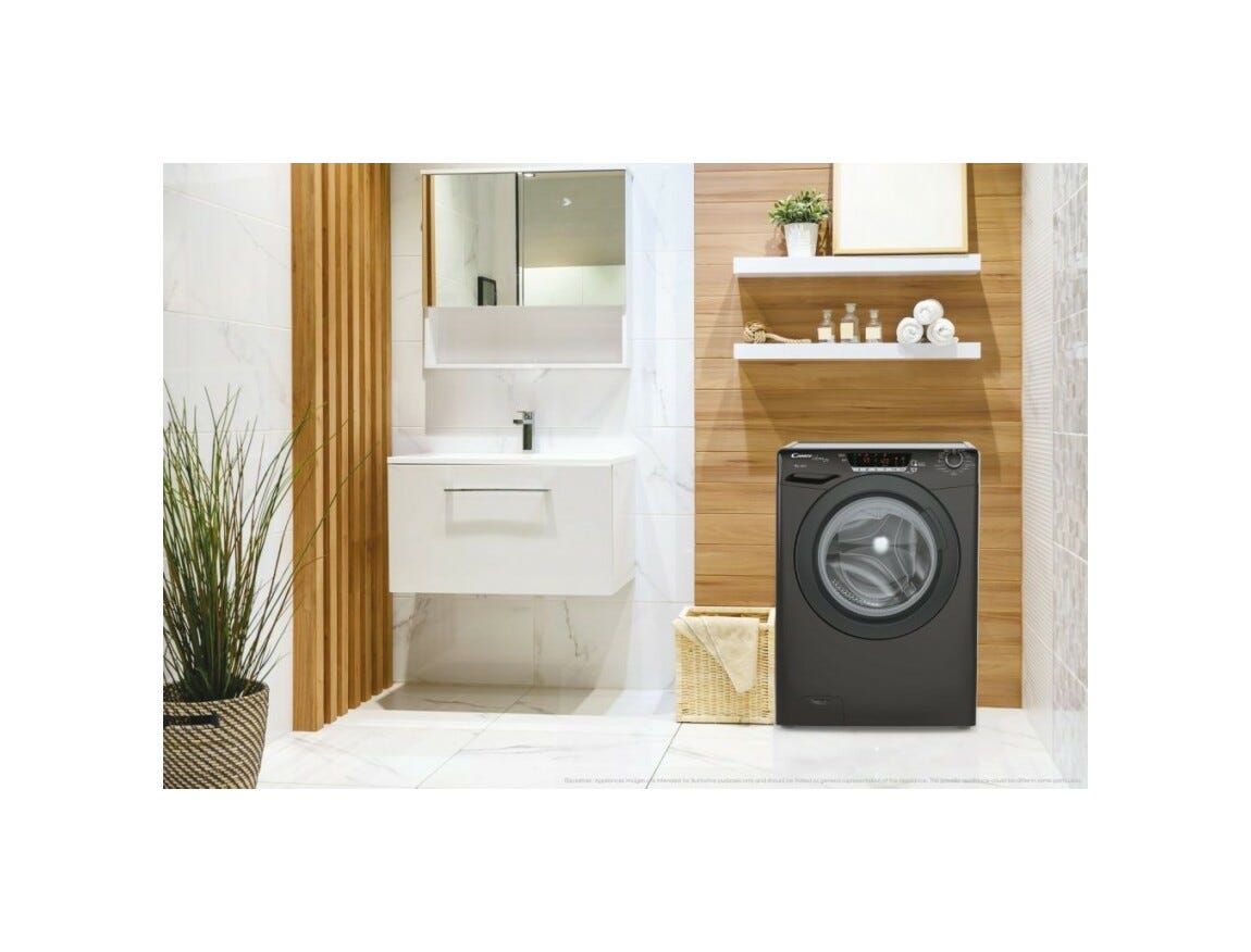 Candy HE1584TWMBB6-S Lavatrice cm. 60 - capacità 8 kg - nero lucido