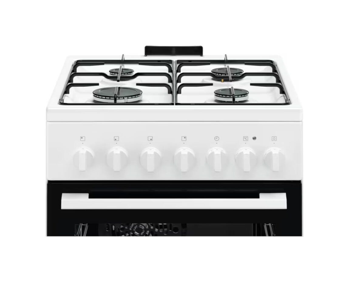 Electrolux LKK520032W Cucina da accosto cm. 50 - 4 fuochi gas + 1 forno elettrico - bianca