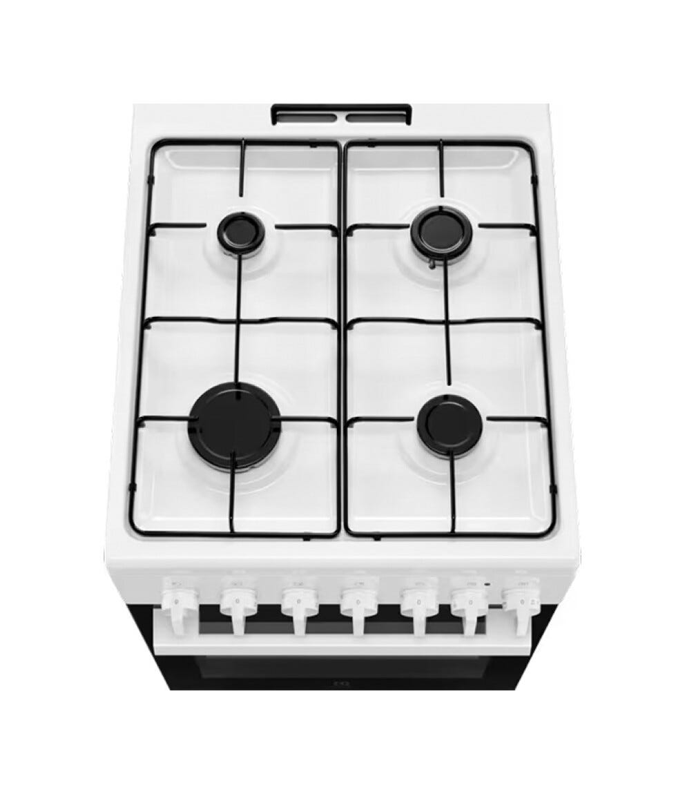 Electrolux LKK520032W Cucina da accosto cm. 50 - 4 fuochi gas + 1 forno elettrico - bianca