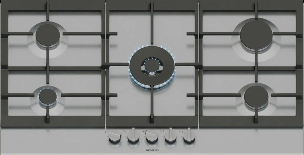 Siemens EC9A5RI90 iq500 Piano cottura a gas cm. 90 - inox