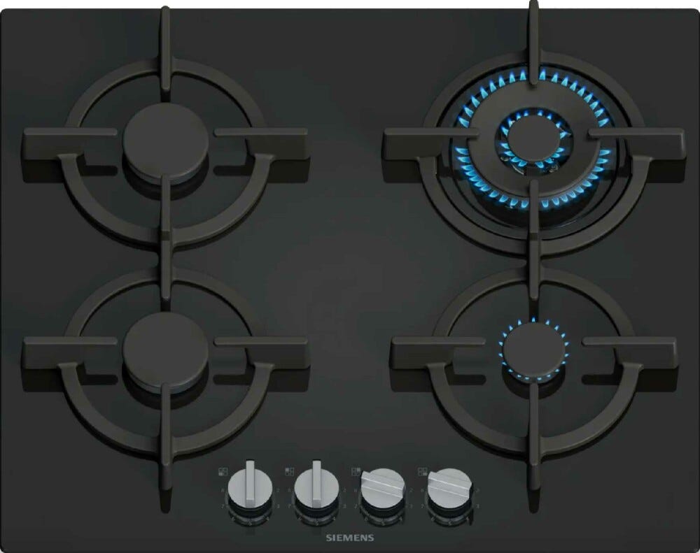 Siemens EP6A6HI10 iq500 Piano cottura a gas cm. 59 - vetro nero