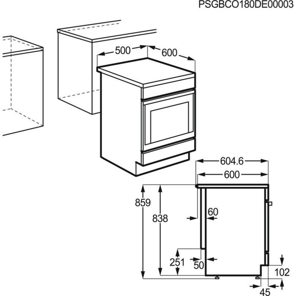 Electrolux LKR500066W Cucina da accosto cm. 50 - 4 zone elettriche - bianco