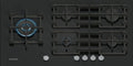 Siemens EP9A6MI40 iq500 Piano cottura a gas cm 90 - vetro nero