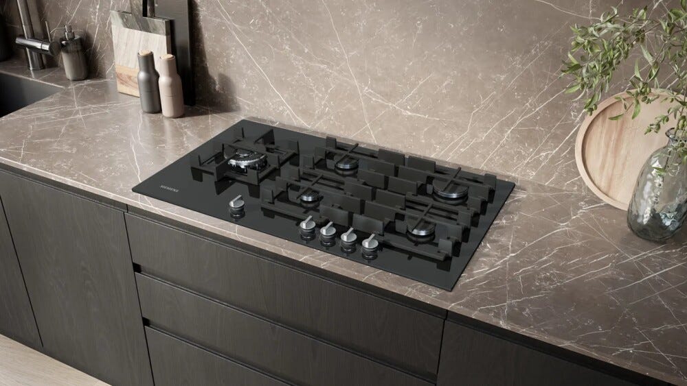 Siemens EP9A6MI40 iq500 Piano cottura a gas cm 90 - vetro nero