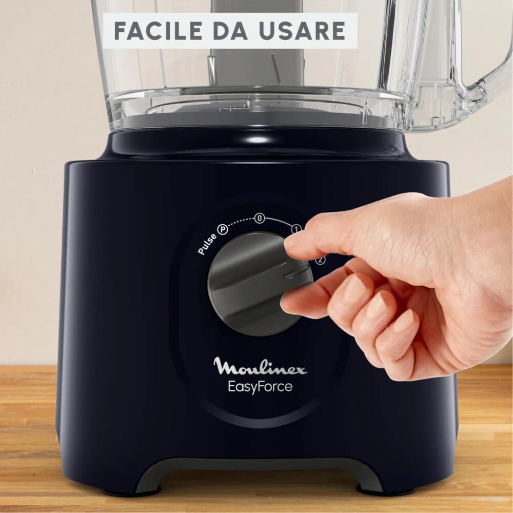 Moulinex FP242810 Easy Force Robot da cucina multifunzione - 2,4 lt - nero