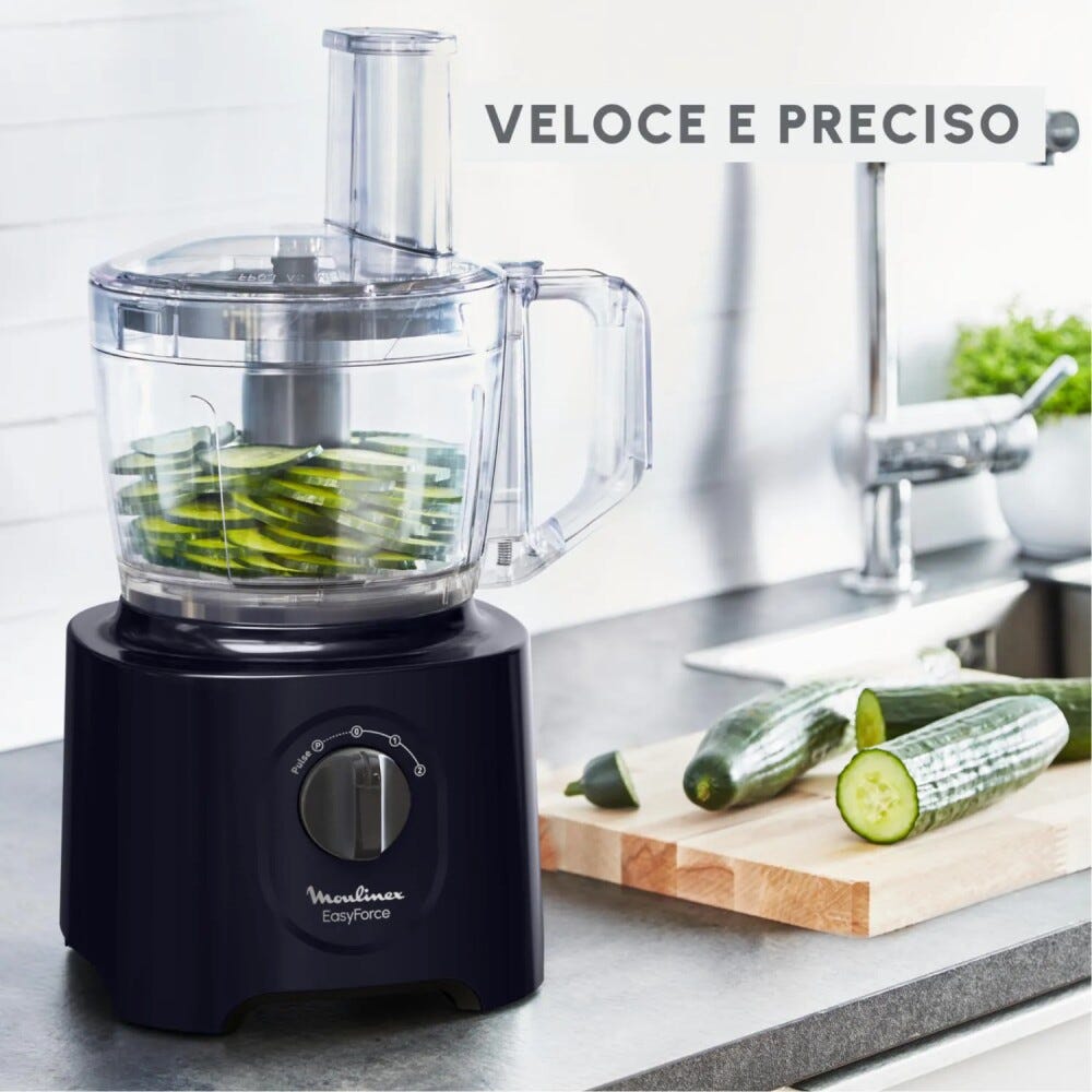 Moulinex FP242810 Easy Force Robot da cucina multifunzione - 2,4 lt - nero